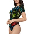 thumbnail image 2 of The Xecao Play Game Start Women's Crew Neck Body Suit, a short-sleeved bodysuit and basic swimsuit, both comfort and style for dating and daily life, 2 of 9