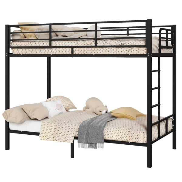 Alvantor Heavy Duty Metal Bunk Bed Twin Over Twin With Safety Guard Rails & Ladder