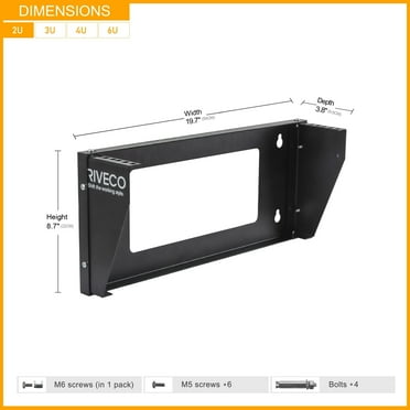 OCEANHUG 2U Wall Mount Rack for Network| Reinforced Heavy Load 66-99 LBS Small Server Racks Vertical & Horizontal Mounting for 19 inches IT & Studio equipment.
