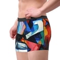 thumbnail image 4 of Balery Abstract Cubist Printer Men's Boxer Briefs, Soft and Breathable Cotton Underwear with nylon Waistband-Medium, 4 of 9
