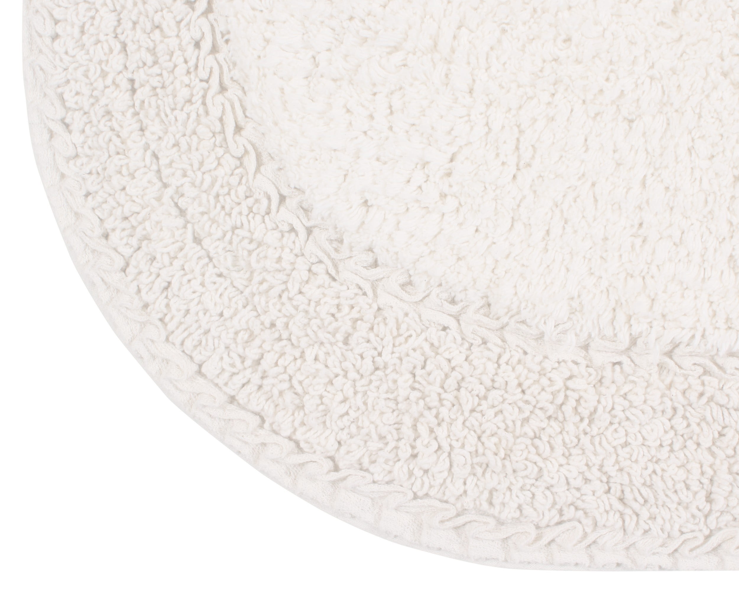 Home Weavers Double Ruffle Collection 100% Cotton Non-Slip Bathroom Rug Set Machine Washable Bathroom Rug, Bath Rug, Bathroom Rug, Runner, Ivory Color 4 Piece Bath Rug set