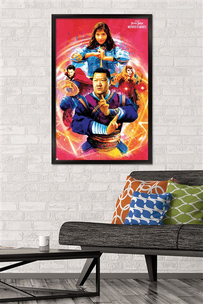 Marvel Doctor Strange in the Multiverse of Madness - Ensemble Wall Poster, 22.375" x 34", Framed