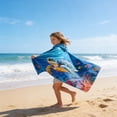 thumbnail image 4 of Amzcrzy Polyester Ocean Elements Beach Towel Oceans-Themed Beach Towel Starfishs Seashells and Sea Turtle Fast-Drying Absorbent Bath Towel Microfiber Beach Towel Non-Functional Blankets, 4 of 6