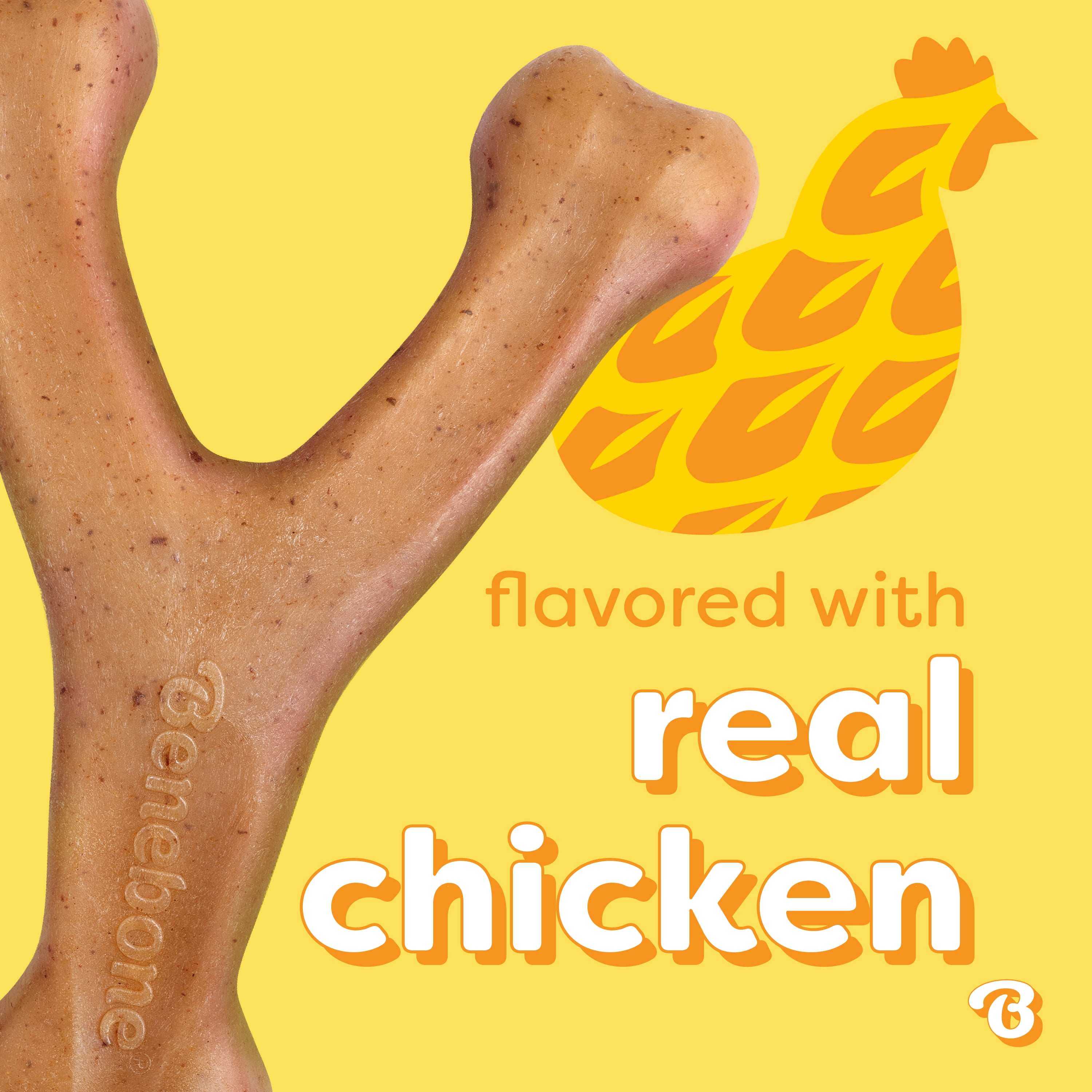 Benebone Essentials 2-Pack Wishbone Bacon & Chicken M/L
