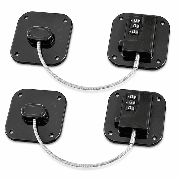 Combination Fridge Lock, Proof Lock for Your Refrigerator and Cabinets, Safety Locks, 2Pack