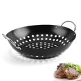 thumbnail image 1 of Wok Rond avec Poignée pour Grand Panier à Ufs Verts et Légumes Accessoire Barbecue Outils - krygv, 1 of 4