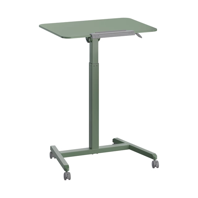 Seville Classics Sage Green airLIFT® Pneumatic Tilting Mobile Desk Cart