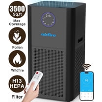 AIRFIRE HEPA Air Purifier for Large Rooms 3500 Sq.ft, WiFi Air Purifiers for Wildfire, Smoke, Pet Dander&Odor, Dust, Pollen, AP404, Black