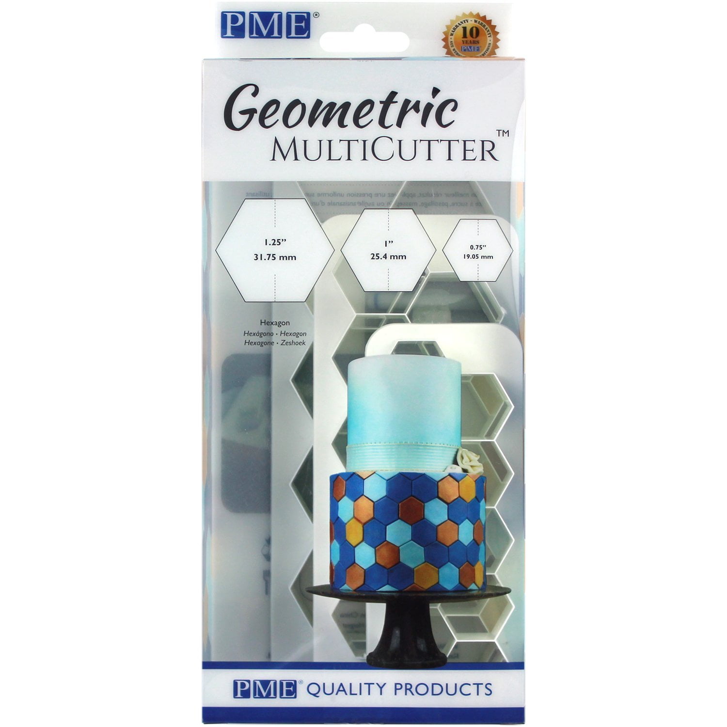 3 pcs//set Figure Geometric Plastic Hexagon Shape Cake Decoration Cutters Buscuit