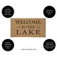 thumbnail image 6 of Evergreen 16 x 28 Inches Welcome to The Lake Door Mat | Non-Slip Rubber Backing | Dirt catching Natural Coir | Indoor and Outdoor Home Decor, 6 of 7