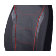 thumbnail image 3 of Auto Drive 2Piece Car Seat cover Carbon Fiber Black with Piping - Universal Fit, 23SC172, 3 of 8