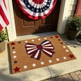 thumbnail image 5 of Beautynvta Patriotic Bow & Star Doormat, Red White Blue Independence Day Non-Slip Absorbent Rug for Indoor Outdoor Bathroom and Entrance Decor, 15.7x23.6 Inch, 5 of 6