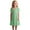 Green., variant on Agkizg Girls Short Sleeve Dresses Crewneck Solid Color Casual A Line Cottons Girl Sundress Dresses