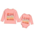 thumbnail image 4 of GYRATEDREAM Big Sister Little Sister Matching Outfits Newborn Baby Girl Letter Romper Kids Toddler Girl T Shirt Tops Christmas Clothes Set 0-7T, 4 of 7