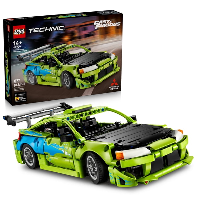 LEGO Technic Fast and Furious Mitsubishi Eclipse Car - Building Set for Teens, Ages 14+ - Collectible Model Car Kit for Fans - Detailed Features - Gift for Birthdays - 42229