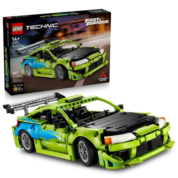 LEGO Technic Fast and Furious Mitsubishi Eclipse Car - Building Set for Teens, Ages 14+ - Collectible Model Car Kit for Fans - Detailed Features - Gift for Birthdays - 42229