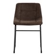 thumbnail image 3 of Furniture of America Perri Modern Chenille Dining Chairs, Brown (Set of 2), 3 of 14