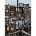 thumbnail image 2 of Outdoor Tablecloths with Umbrella Hole & Zipper, Black Striped Round Tablecloths 60 Inch, Retro Wave Lines Texture Simple Waterproof Table Cloth, Patio/Pool/Picnic Table Covers, 2 of 8