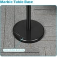 thumbnail image 4 of ThrottleT-Drink Tables for Small Spaces Pedestal Side Table with Marble Base Small Round Side Table Black Coffee Table for Sofa Couch Chair Patio, Black, 4 of 8
