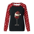 thumbnail image 4 of Aqestyerly Hauts pour Femmes Tendance, Mode de Noël Camouflage Imprimé Col Rond Épaule Manches Longues Chandail en Molleton Hauts, 4 of 4
