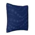 thumbnail image 2 of LNWH Decorative Pillow Covers, Blue Snowflakes Scrapbook Square Sofa Decorative Knit Pillow Case, 20"x20", 2 of 8