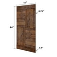 thumbnail image 3 of S Series 42in. X 84in. Dark Walnut Finished DIY Solid Wood  Sliding Barn Door With Hardware Kit - Assembly Required, 3 of 5