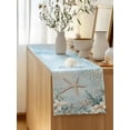 thumbnail image 4 of Table Runner 36 Inches Long for Kitchen Dining, Teal Ocean Coastal Dresser Scarf Farmhouse, Dining Table Decorations for Wedding/Parties, Summer Beach Nautical Coral Starfish 13 x 36 In, 4 of 8