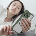 thumbnail image 6 of Case for iPhone 13 Pro,Full-Body Rugged Carbon Fibre Protective Clear Back Hybrid Magnetic with Wireless Charge Shockproof Protector Phone Case for iPhone 13 Pro,6.1 inch 2021 (Green), 6 of 17