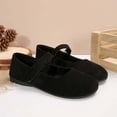 thumbnail image 5 of Dakaela Women's Mary Jane Flats Shoes Comfortable Round Toe Suede Slip on Ballet Loafers with Buckle Strap, 5 of 7