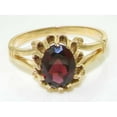 thumbnail image 6 of LBG British Made 18k Yellow Gold Natural Garnet Womens Anniversary Ring - 33 size options - Size 6, 6 of 7