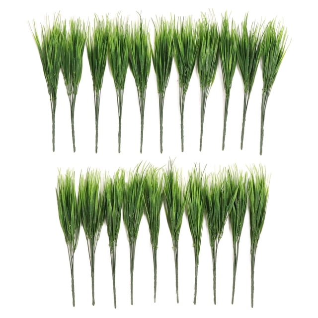 Artificial Plants Simulation Lifelike Decorative Faux Plastic Plants for Home Garden Office 20pcs