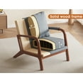 thumbnail image 5 of Kslysuty Mid Century Modern Chair, Upholstered Lounge Arm Chair with Solid Wood Frame, Comfy Accent Chair for Living Room, Bedroom, Reading, Reception, Dark Grey, 5 of 6