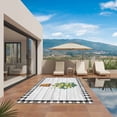 thumbnail image 3 of Summer Lemon Outdoor Rug for Patio/Deck/Porch, Non-Slip Large Area Rug 4 x 6 Ft, Potted Plant Black Plaid Vintage Wood Indoor Outdoor Rugs Washable Area Rugs, Reversible Camping Rug Carpet Runner, 3 of 8
