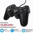 thumbnail image 2 of Wired USB PC Game Controller for Winxp/win7/win8/win10 for PC Computer Laptop Black Gamepad Joystick, 2 of 5