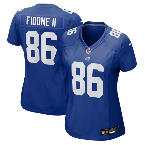 Women's Nike Thomas Fidone II Royal New York Giants Team Game Jersey