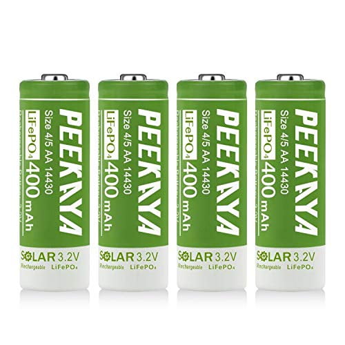 Batería recargable PEEKAYA 14430 LiFePO4 3,2 V 400 mAh (paquete de 4)