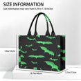 thumbnail image 3 of Large Capacity Tote Bag,Black Halloween Bats with Green Handbag Fashion Luxury Tote Bag,15.7"x13"x 5.1" Inches,Laptop Compatible, 3 of 6