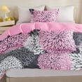 thumbnail image 4 of Koniroom 3 Pieces Pink and Grey Duvet Cover Full Size, Reversible Floral Duvet Cover Full With Cute Flowers for Women Teen Girls, 4 of 10