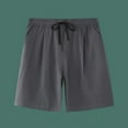 thumbnail image 5 of Caqnni Mens Casual Shorts Cotton Summer Beach Shorts Chino Golf Elastic Waist Drawstring Quick Dry Running Short Leisure Sports Gym BasketballCasual Shorts Summer Beach Shorts (XXL,Dark Gray), 5 of 5