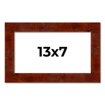 13x7 Walnut Brown Veneer Real Wood Picture Frame Width 1.75 inches | Interior Frame Depth 0.5