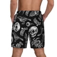 thumbnail image 2 of Lsque Mens Swim Trunks Skull bird bat spider Pattern - Bathing Suit Compression Liner - Beach Swim Shorts Swimwear - (S-3XL) - Stretch Quick Dry -Medium, 2 of 9