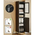 thumbnail image 5 of EnHomee 69" Tall Bathroom Storage Cabinet,Narrow Linen Cabinet with 2 Door and Adjustable Shelves​,Black, 5 of 12