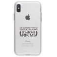 thumbnail image 1 of DistinctInk Clear Shockproof Hybrid Case for iPhone X / XS (5.8" Screen) - TPU Bumper Acrylic Back Tempered Glass Screen Protector - Ask Not For Whom the Cat Meows, 1 of 5