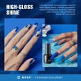 thumbnail image 4 of Set de esmaltes de uñas en gel MEFA Blue, 6 colores, azul marino medianoche, 4 of 8