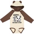 thumbnail image 3 of Inktastic Happy 1st Fathers Day with Pandas Girls Long Sleeve Baby Bodysuit, 3 of 5