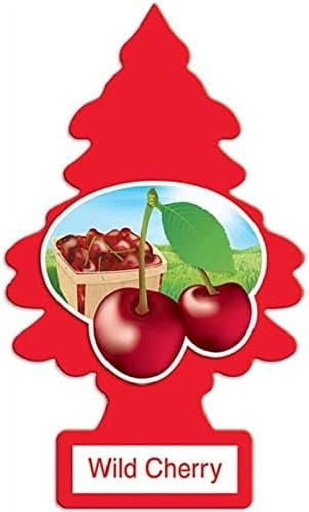 LITTLE TREES Car Air Freshener | Hanging Paper Tree for Home or Car | Wild Cherry | 24 Pack