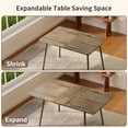 thumbnail image 6 of Noelse 63"Extendable Dining Table Set for 4-6 People, Metal Frame, MDF Wood Board, Kitchen Table Set with 6 Chairs, Gray, 6 of 8