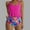 Hot Pink, variant on Tankini Swimsuits for Women Loose Fit Floral Printed Modest Two Piece Bathing Suits