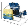 thumbnail image 3 of Homevative Backpack Fold-Up Beach Chair, 5 Positions, Towel bar, Cooler, Storage Pouch, Cup Holder and Phone Pocket, 3 of 19