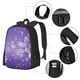thumbnail image 2 of Fotbe Snowfall Sky White Purple Mochila para Hombre y Mujer - Tela Oxford 600D Resistente - Mochila Impermeable de Gran Capacidad para Escuela, Viajes y Senderismo, 2 of 6